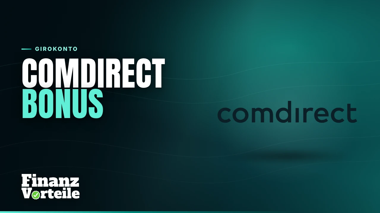 Titelgrafik zum comdirect Girokonto Bonus mit comdirect-Logo